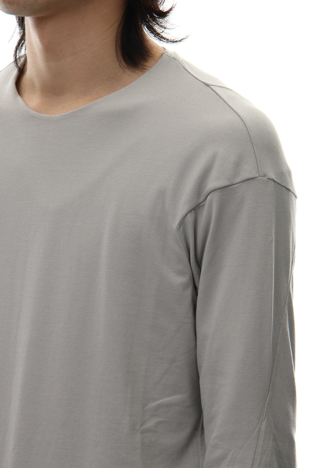 Long sleeve cotton stretch jersey - Plaster