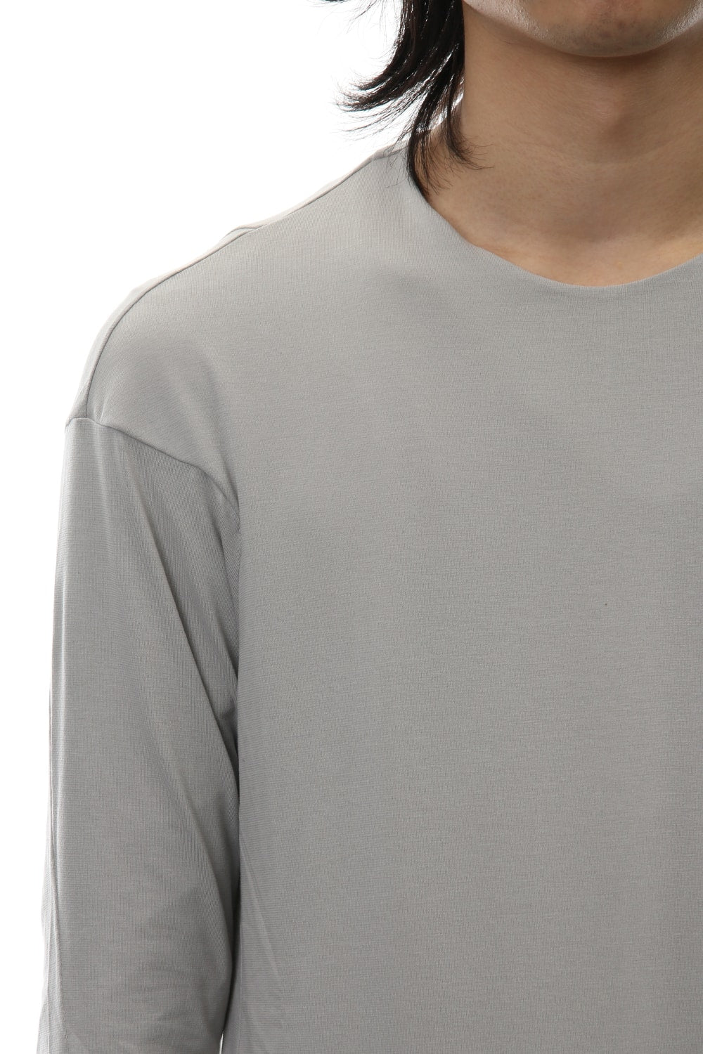 Long sleeve cotton stretch jersey - Plaster