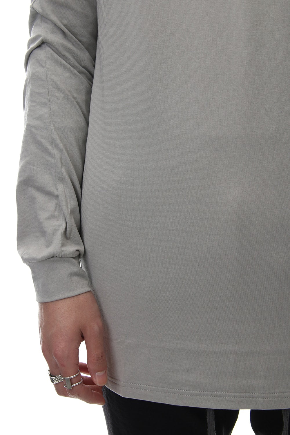 Long sleeve cotton stretch jersey - Plaster