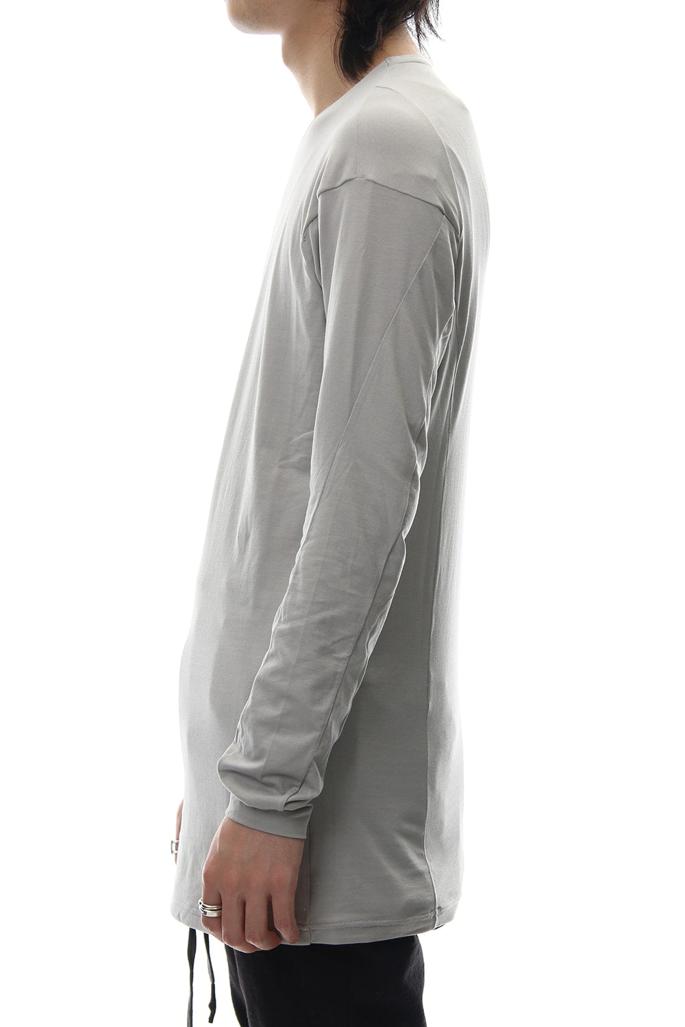 Long sleeve cotton stretch jersey - Plaster