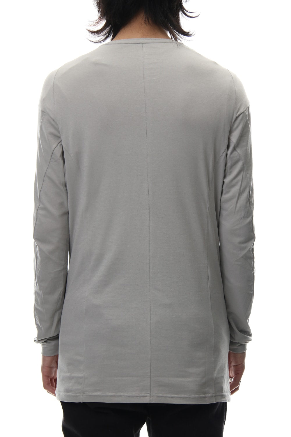 Long sleeve cotton stretch jersey - Plaster