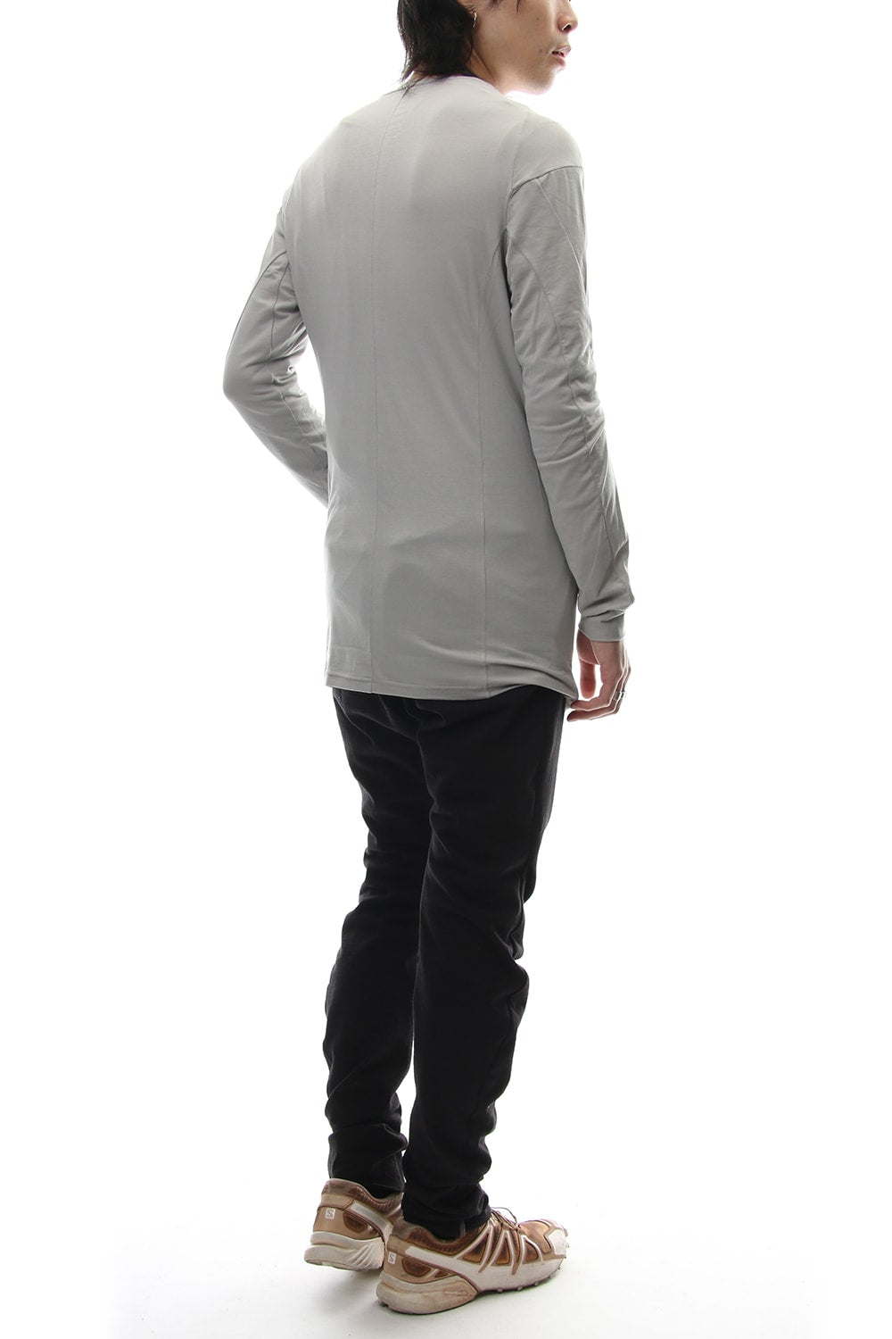 Long sleeve cotton stretch jersey - Plaster