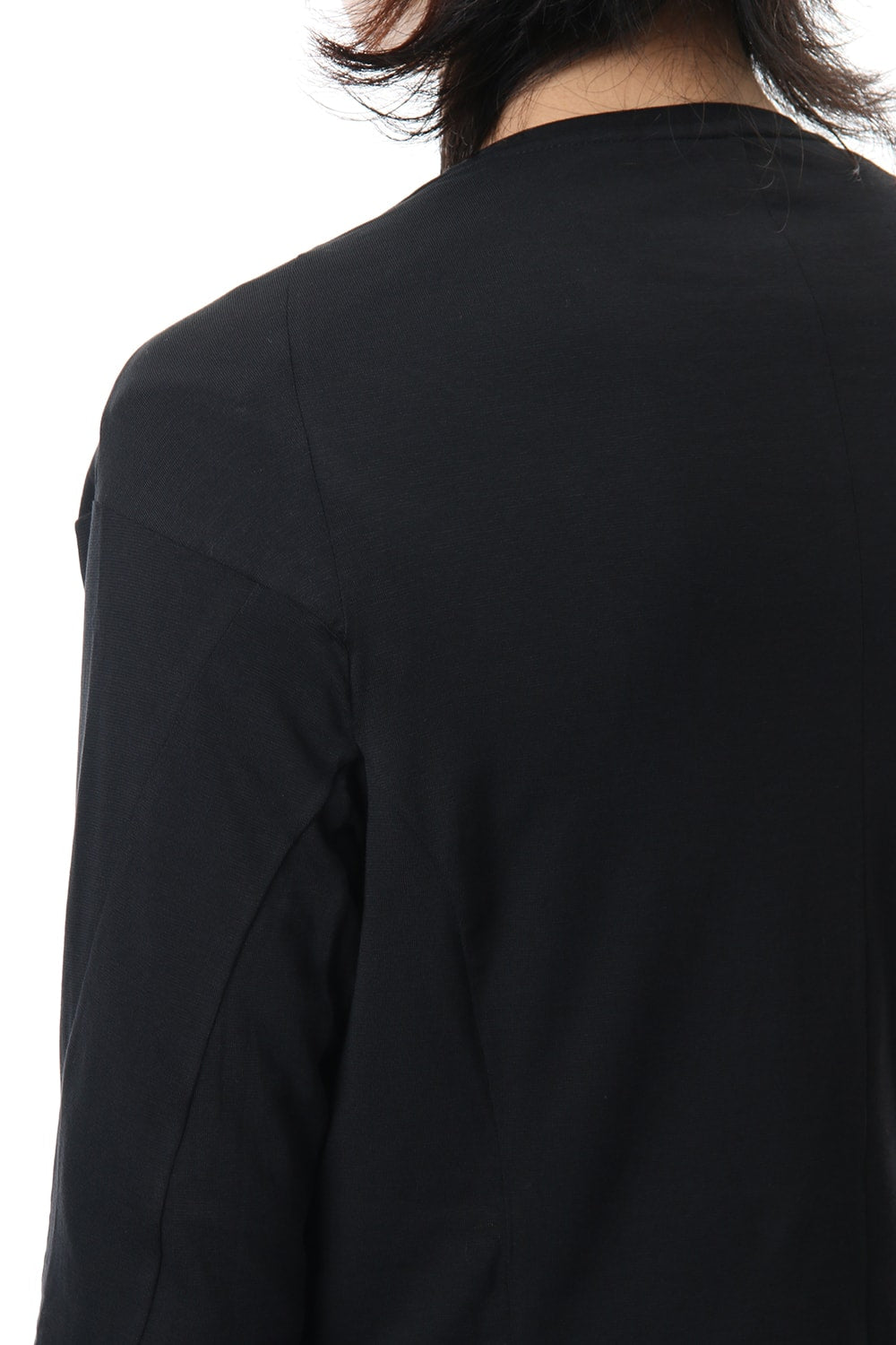Long sleeve cotton stretch jersey - Black