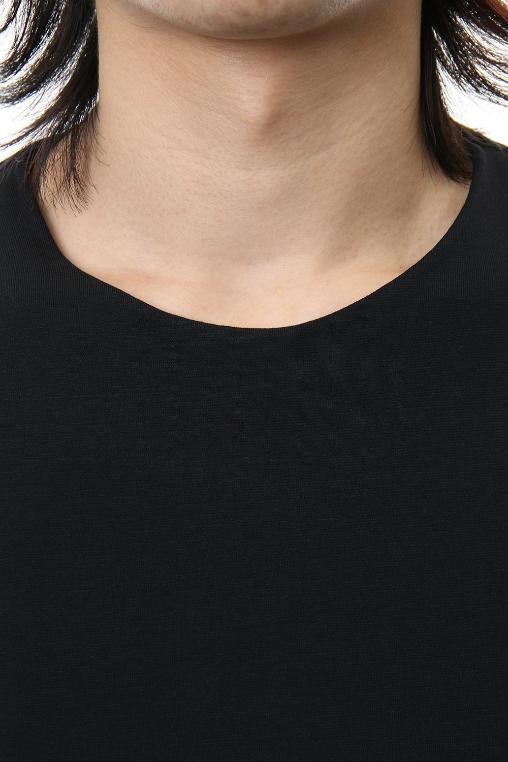 Long sleeve cotton stretch jersey - Black