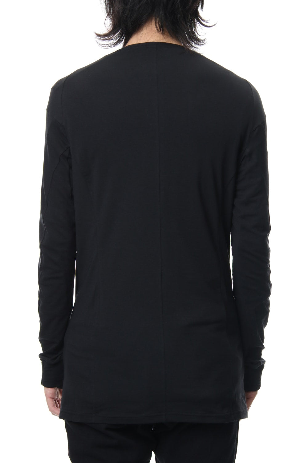 Long sleeve cotton stretch jersey - Black