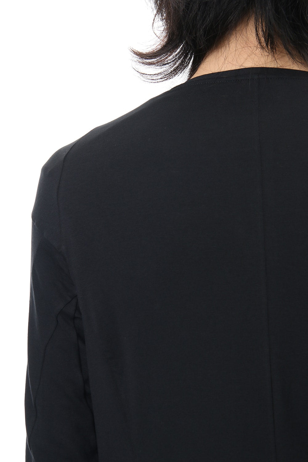 Long sleeve cotton stretch jersey - Black