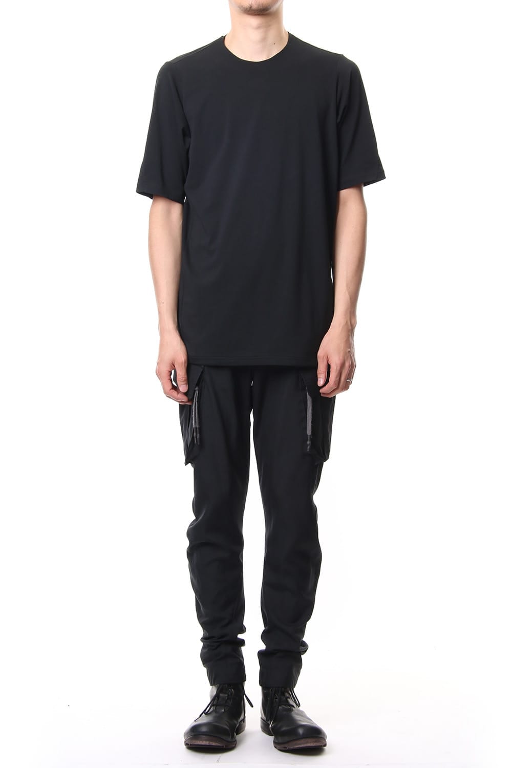 Short sleeve Cotton stretch jersey Loose fit - Black