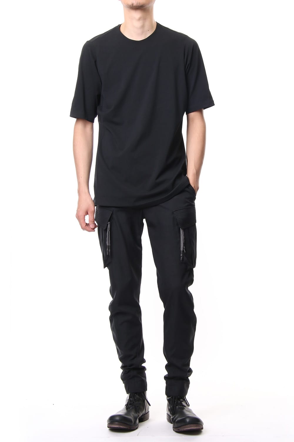 Short sleeve Cotton stretch jersey Loose fit - Black