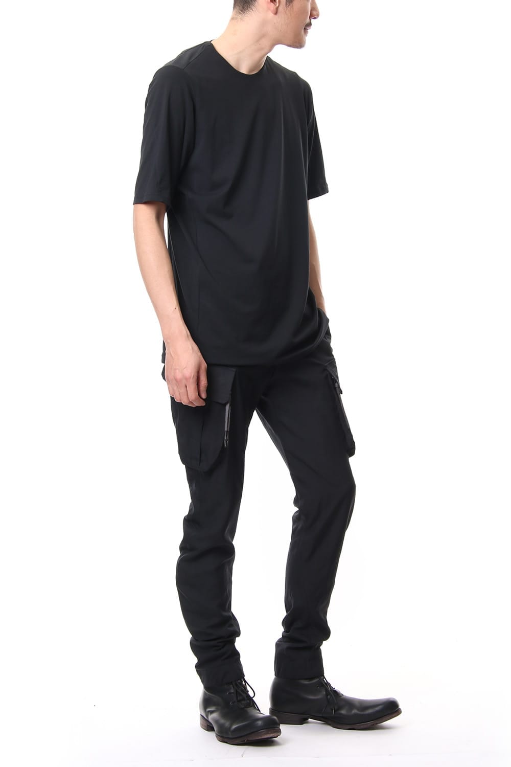 Short sleeve Cotton stretch jersey Loose fit - Black