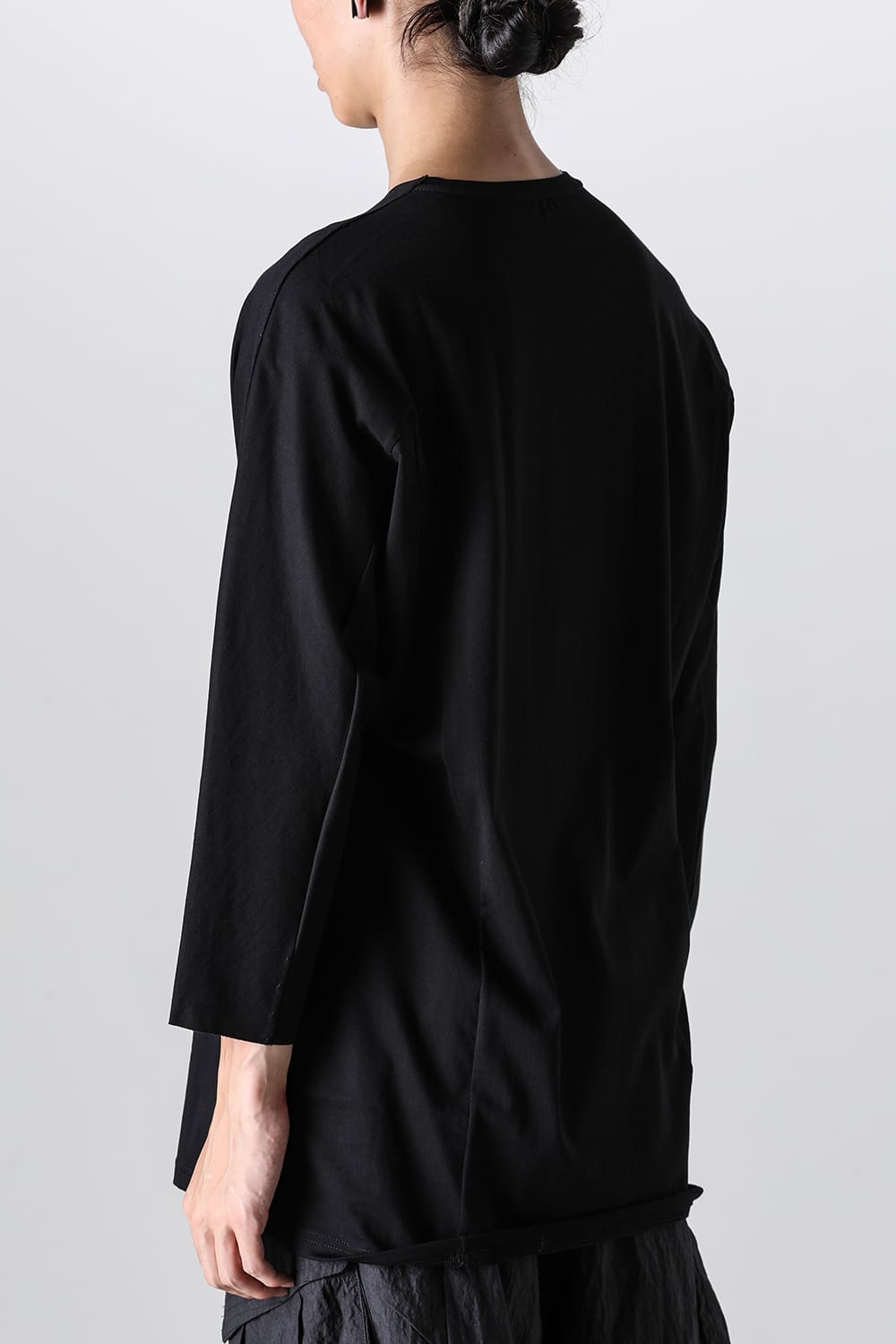 Eight-quarter sleeve 80/3 jersey Black