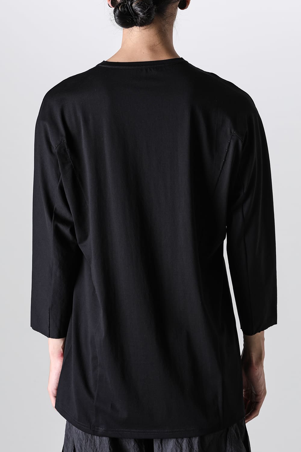 Eight-quarter sleeve 80/3 jersey Black