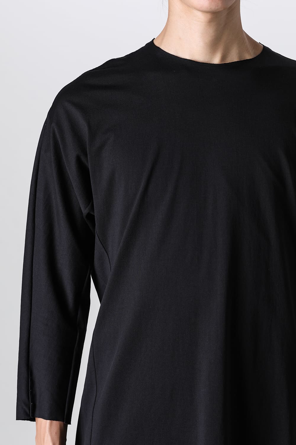 Eight-quarter sleeve 80/3 jersey Black