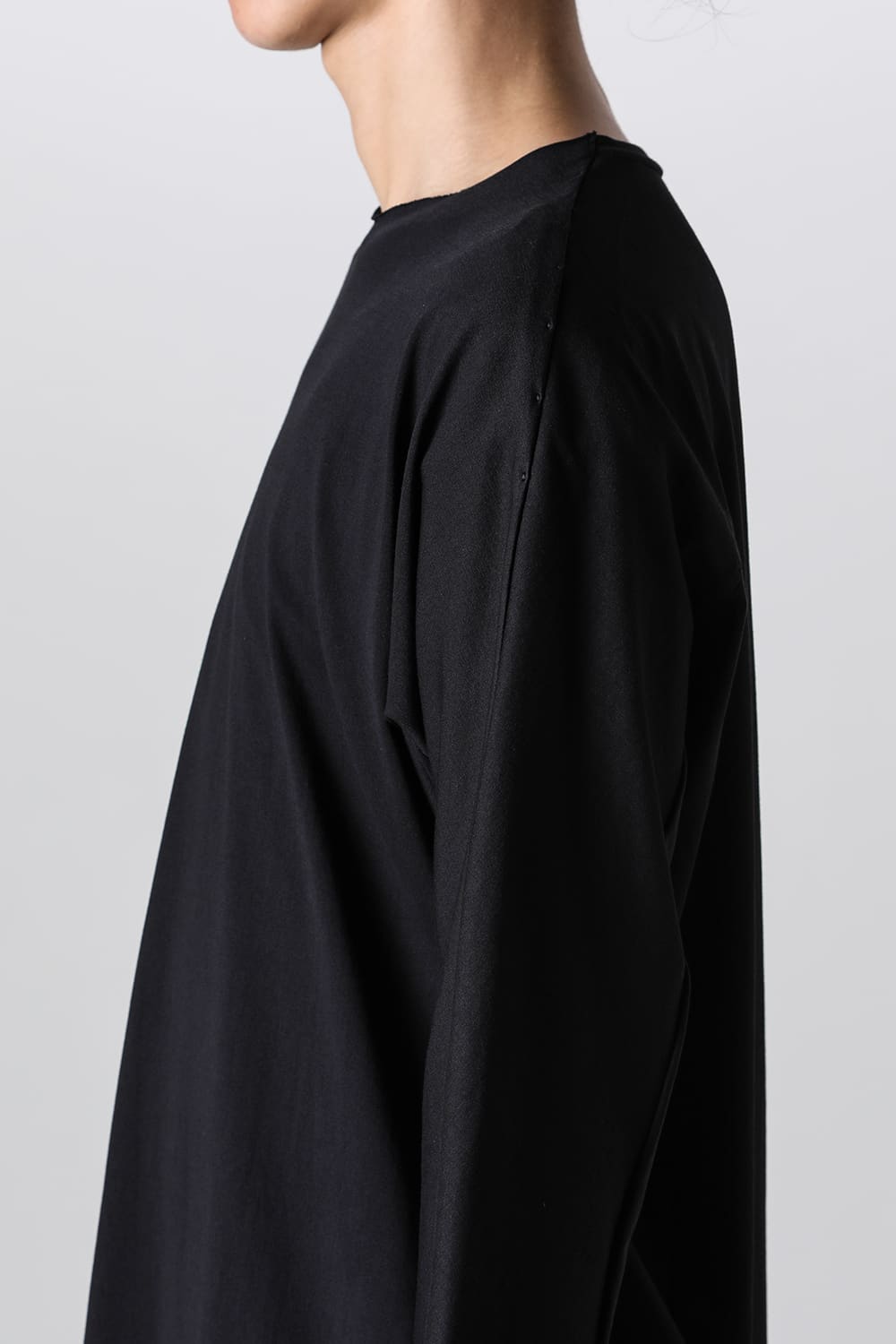 Eight-quarter sleeve 80/3 jersey Black