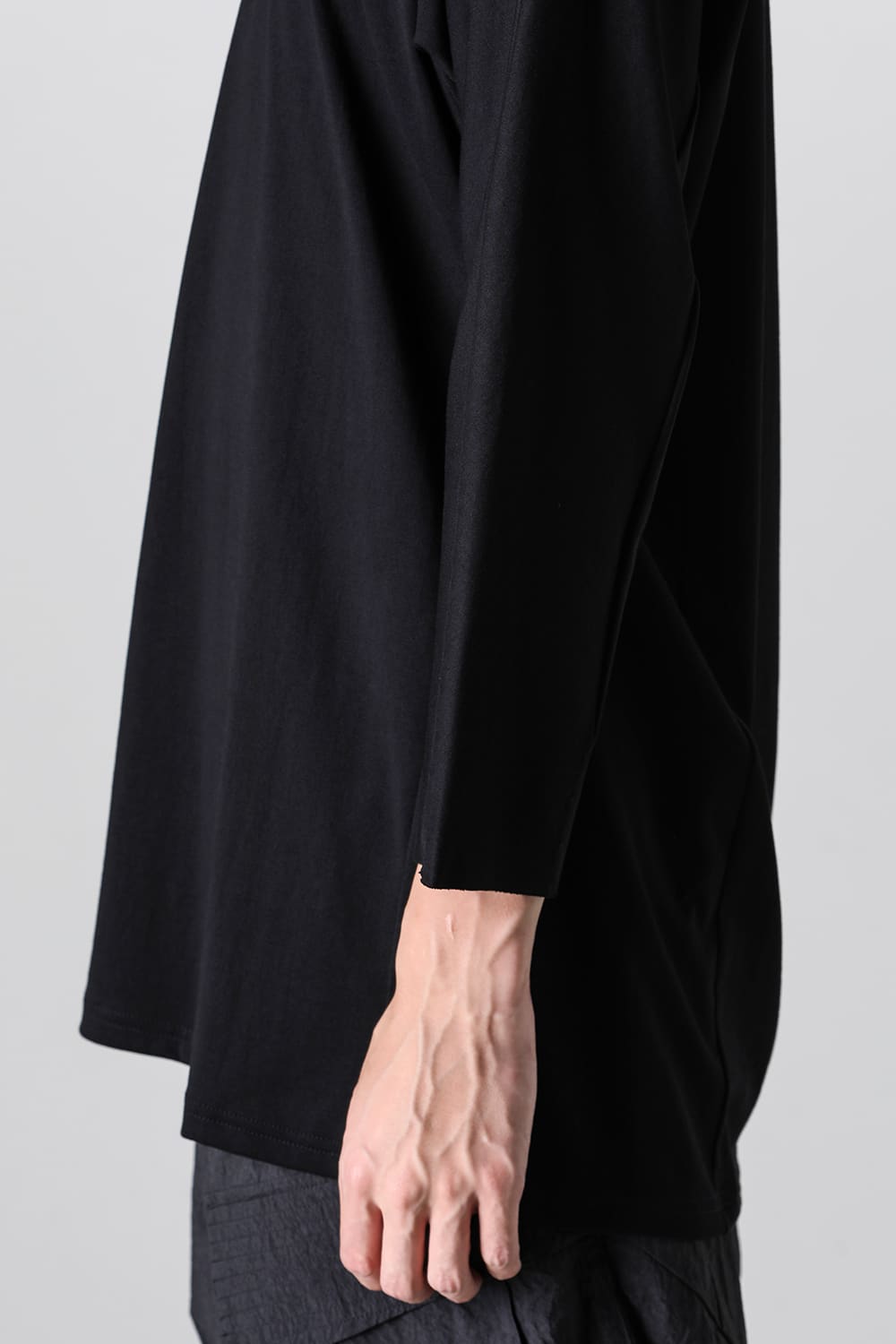 Eight-quarter sleeve 80/3 jersey Black