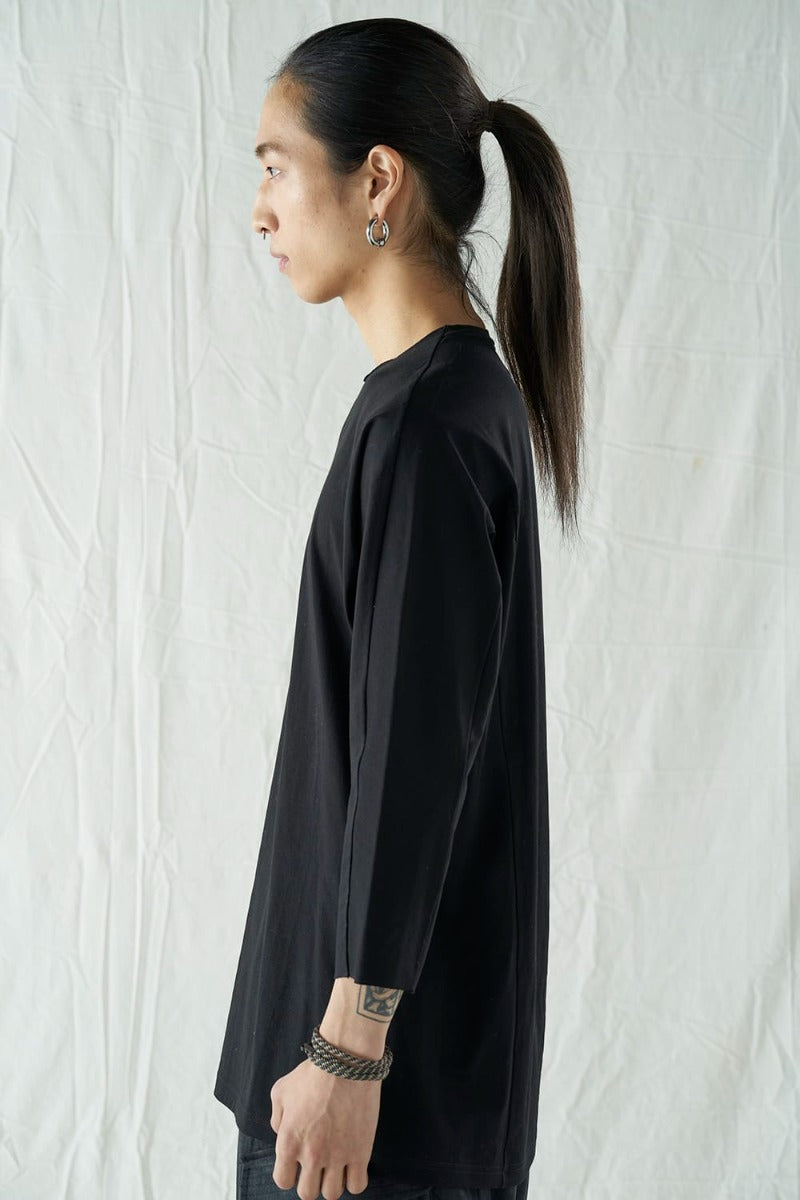 Eight-quarter sleeve 80/3 jersey Black