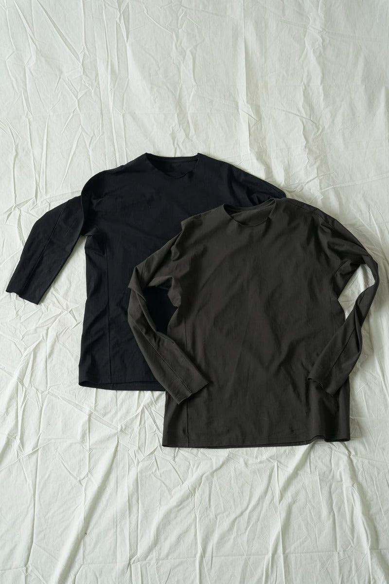 Eight-quarter sleeve 80/3 jersey Black