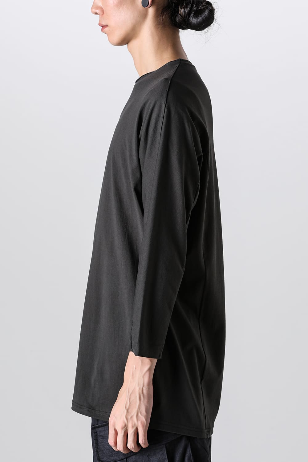 Eight-quarter sleeve 80/3 jersey Khaki Brown