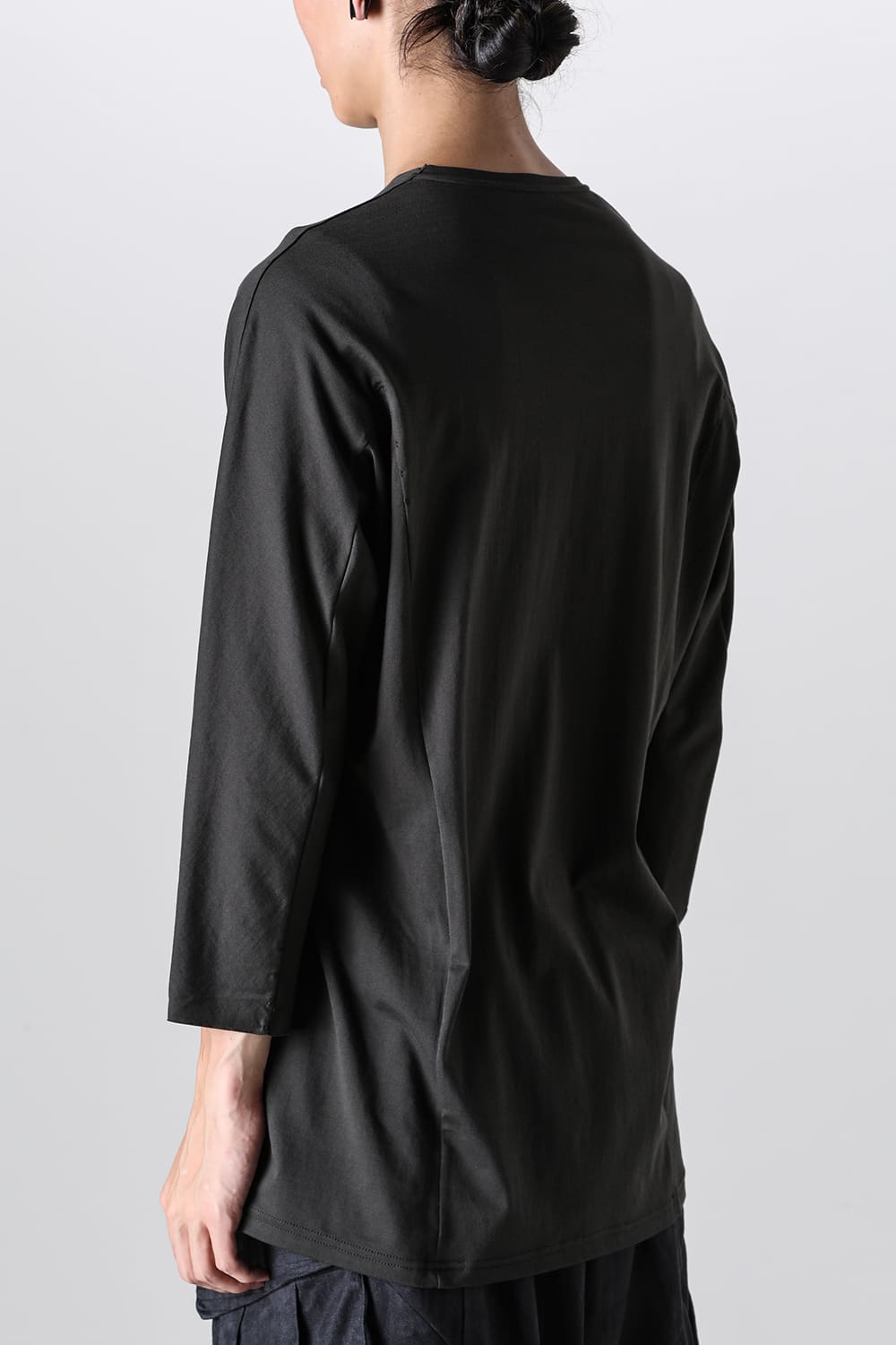 Eight-quarter sleeve 80/3 jersey Khaki Brown