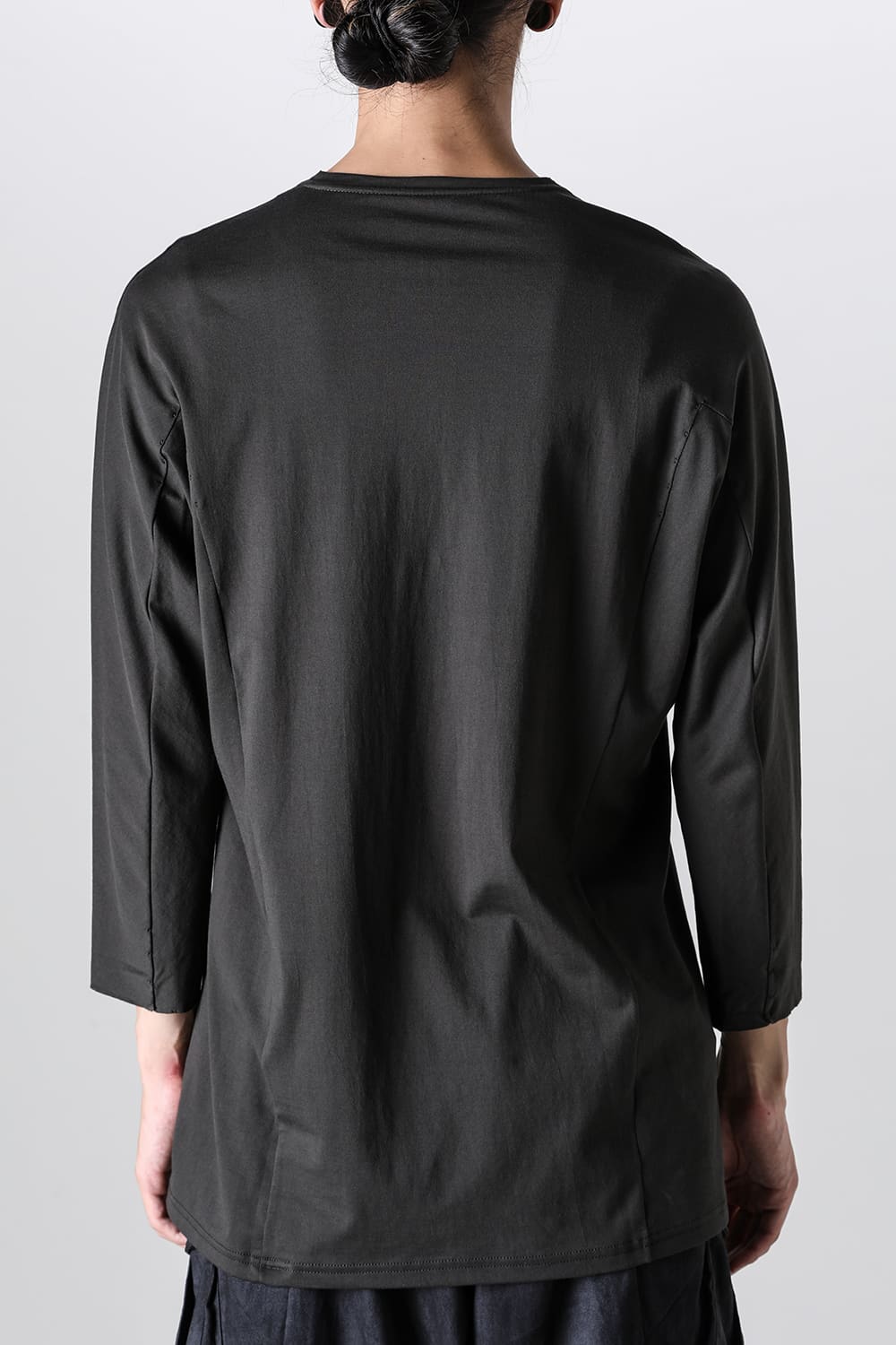 Eight-quarter sleeve 80/3 jersey Khaki Brown