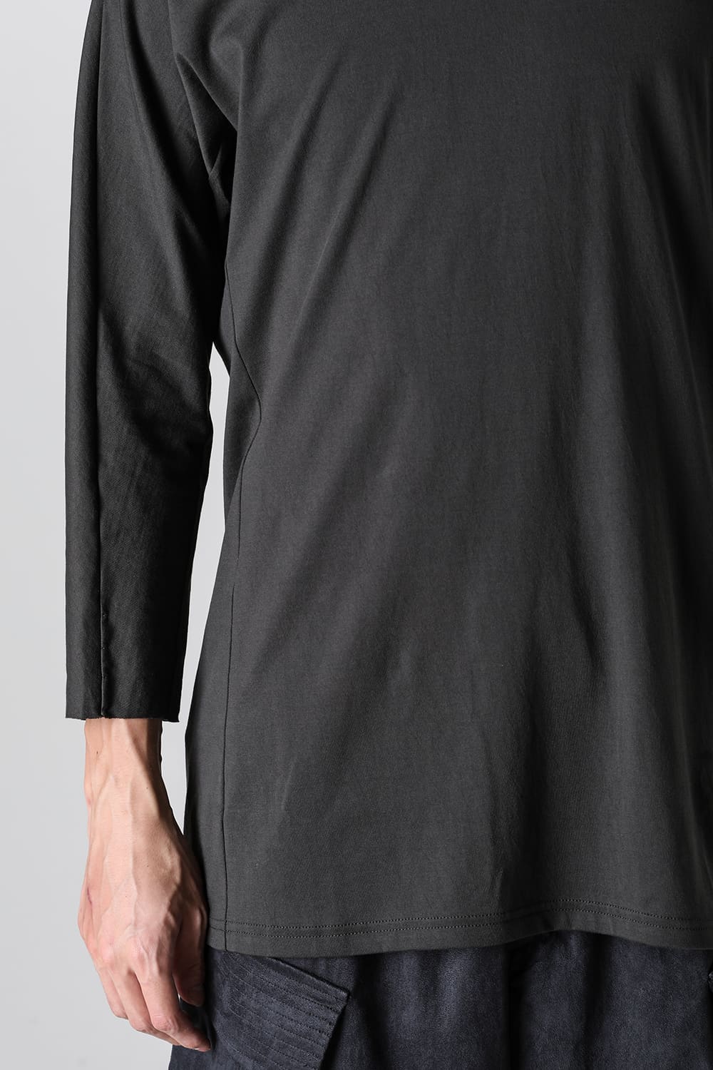 Eight-quarter sleeve 80/3 jersey Khaki Brown