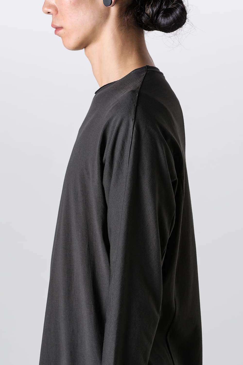 Eight-quarter sleeve 80/3 jersey Khaki Brown