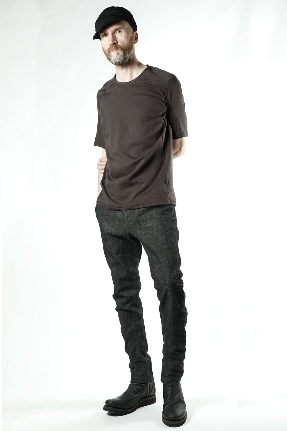 Short sleeve soft jersey Brown Gray