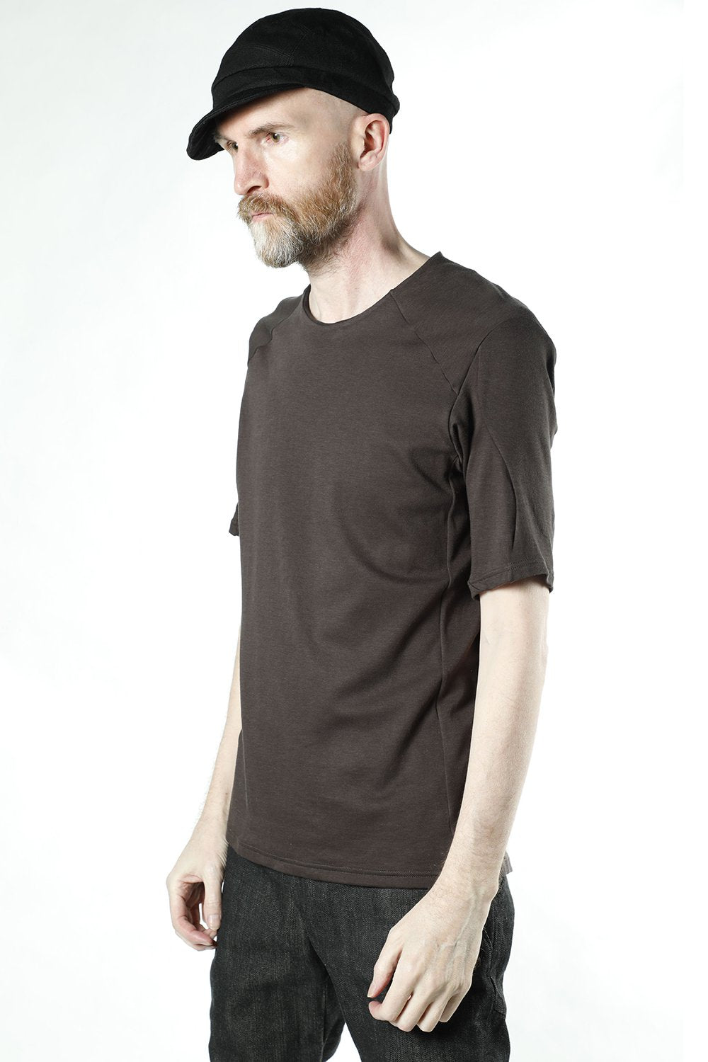 Short sleeve soft jersey Brown Gray