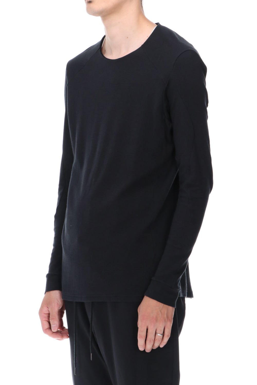 ロング スリーブ ソフト ジャージー ブラック