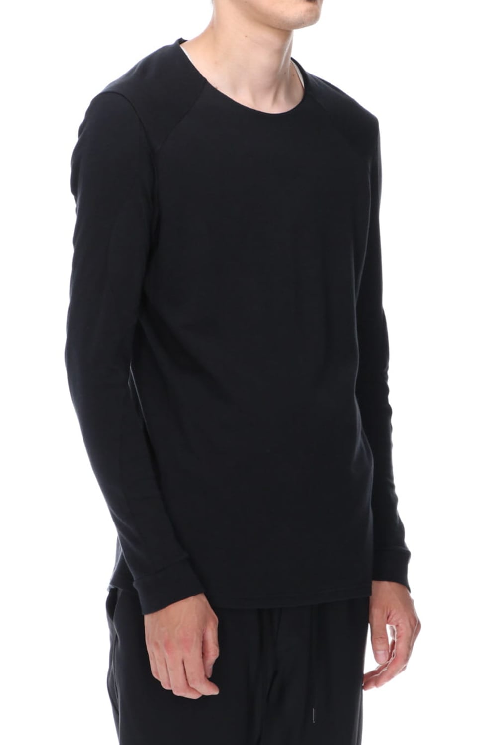 ロング スリーブ ソフト ジャージー ブラック