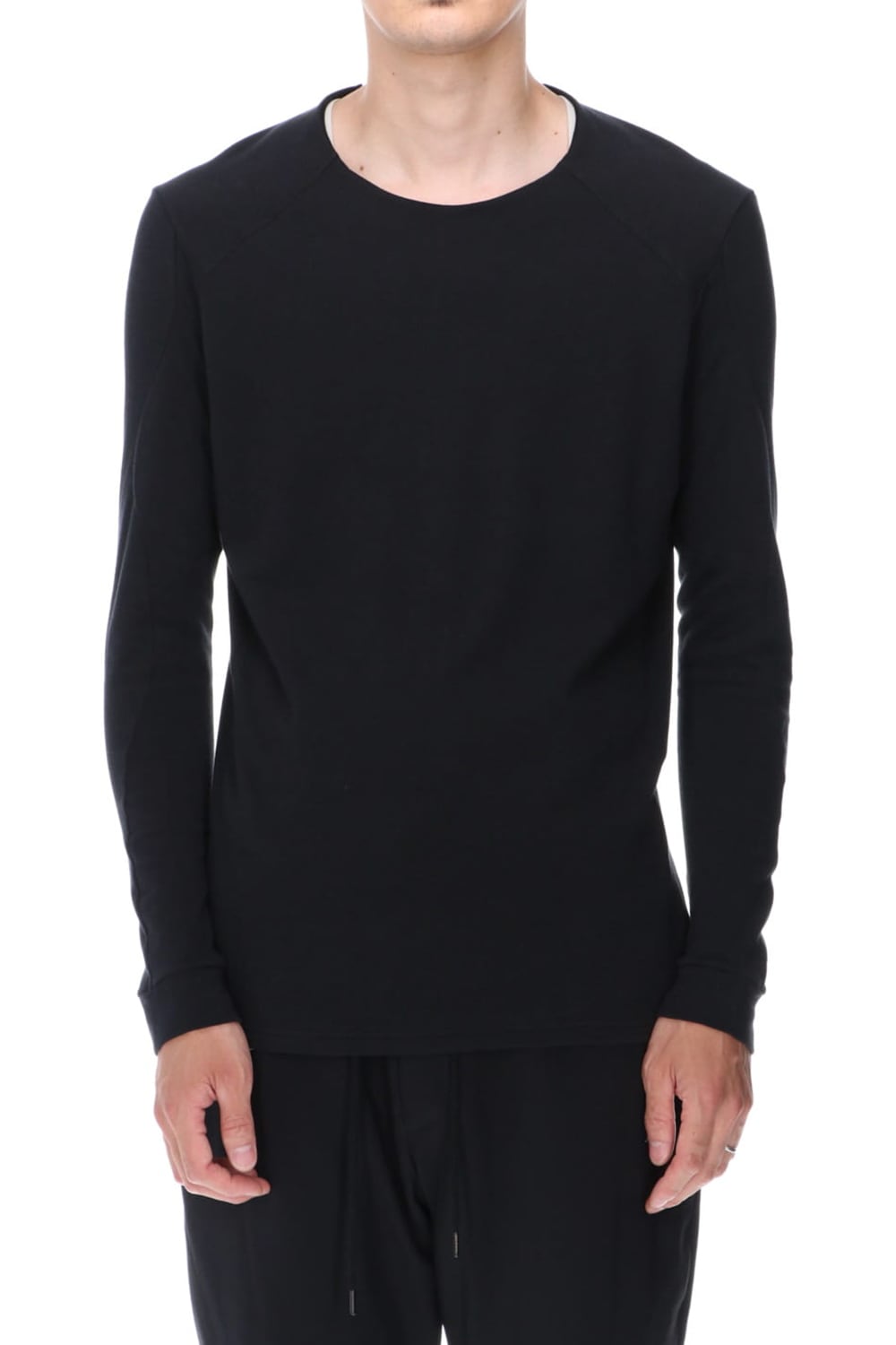 ロング スリーブ ソフト ジャージー ブラック