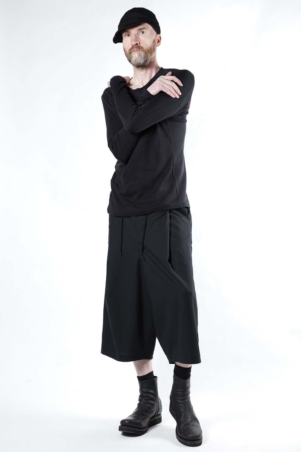 ロング スリーブ ソフト ジャージー ブラック