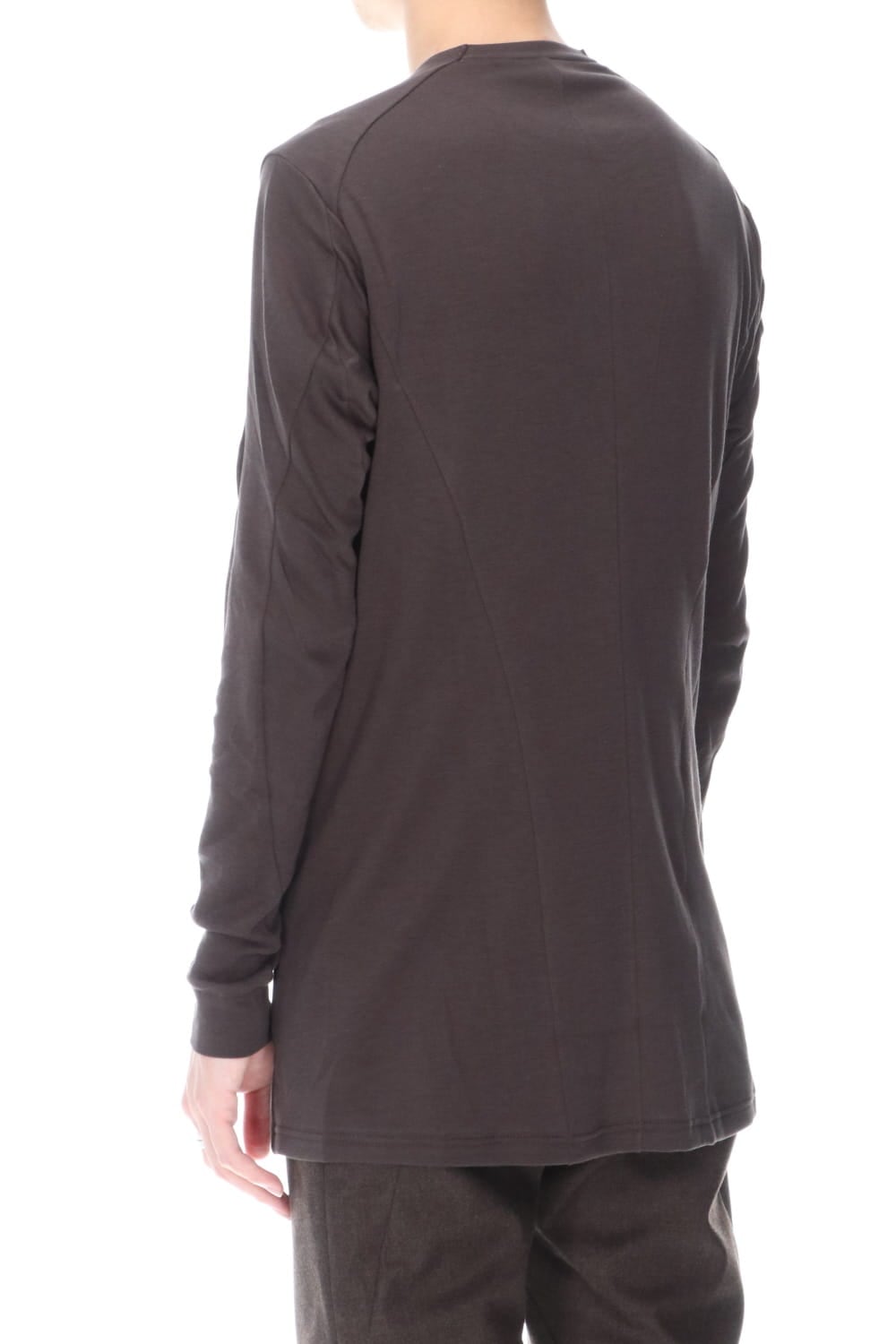 ロング スリーブ ソフト ジャージー ブラウン グレイ