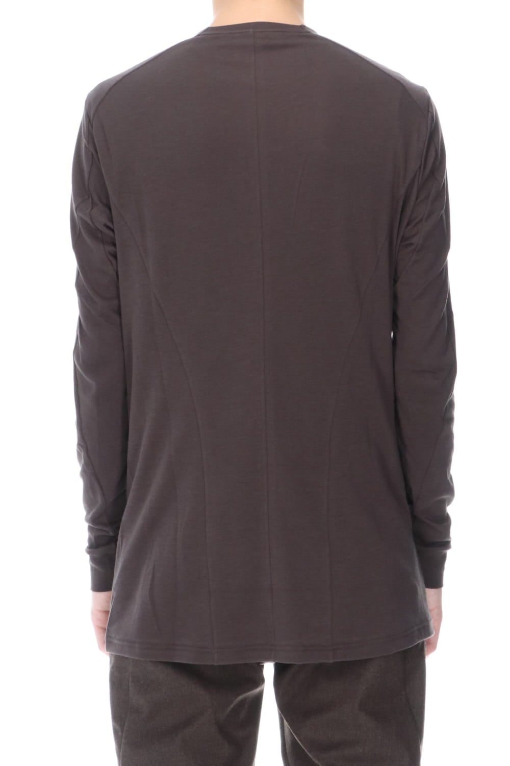 ロング スリーブ ソフト ジャージー ブラウン グレイ