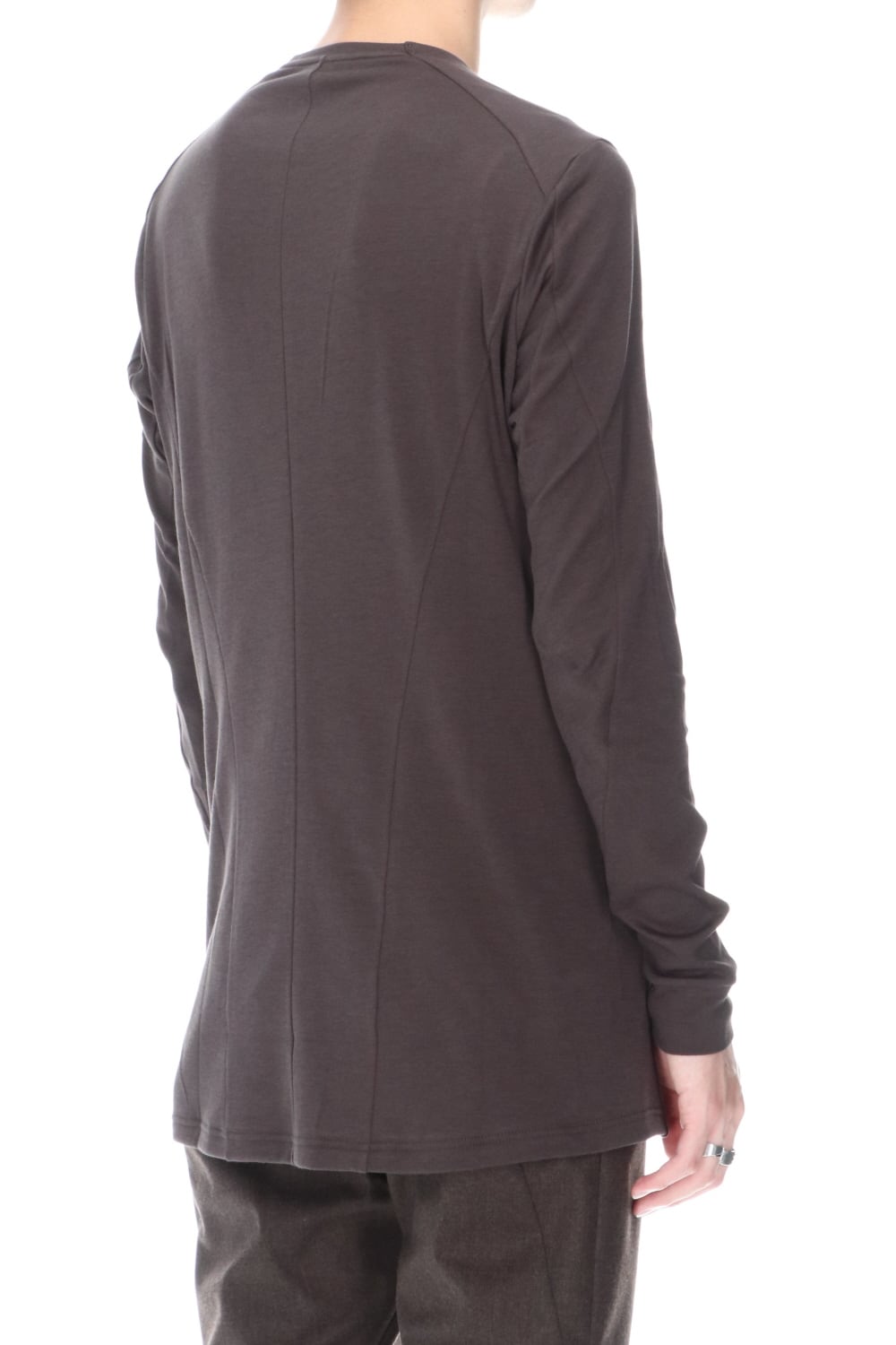 ロング スリーブ ソフト ジャージー ブラウン グレイ