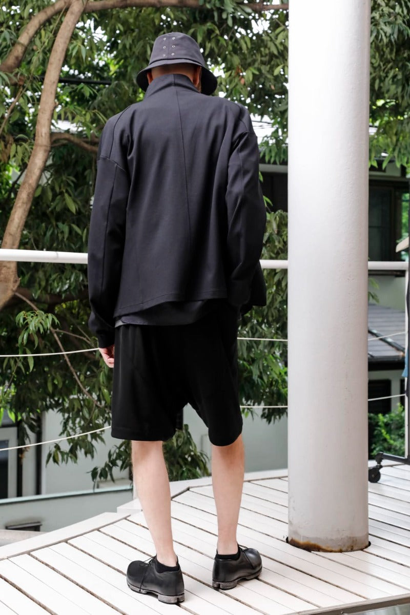 ハイネック トラックジャケット ストレッチ ヴィスコース