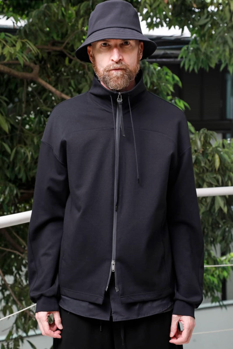 ハイネック トラックジャケット ストレッチ ヴィスコース