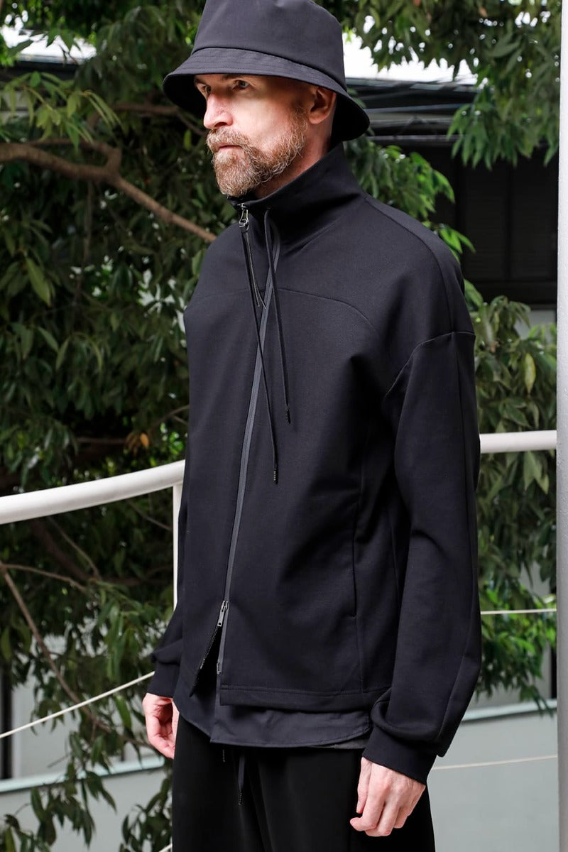 ハイネック トラックジャケット ストレッチ ヴィスコース