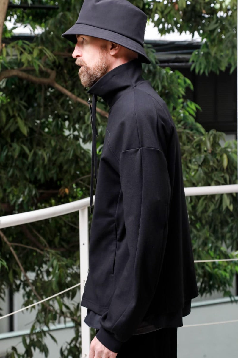 ハイネック トラックジャケット ストレッチ ヴィスコース