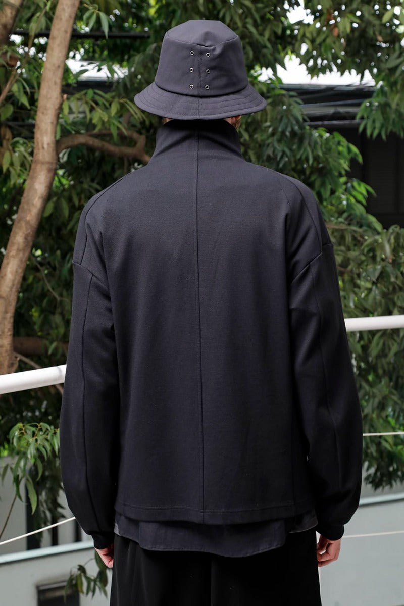 ハイネック トラックジャケット ストレッチ ヴィスコース