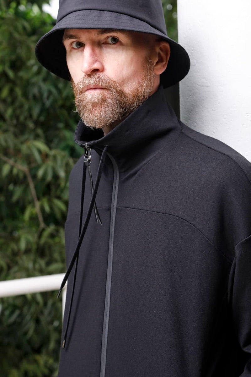 ハイネック トラックジャケット ストレッチ ヴィスコース