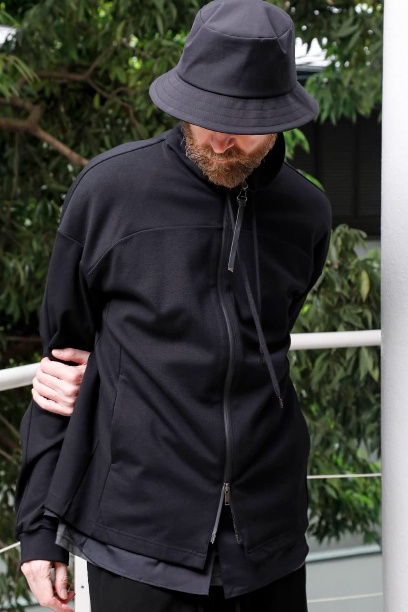 ハイネック トラックジャケット ストレッチ ヴィスコース