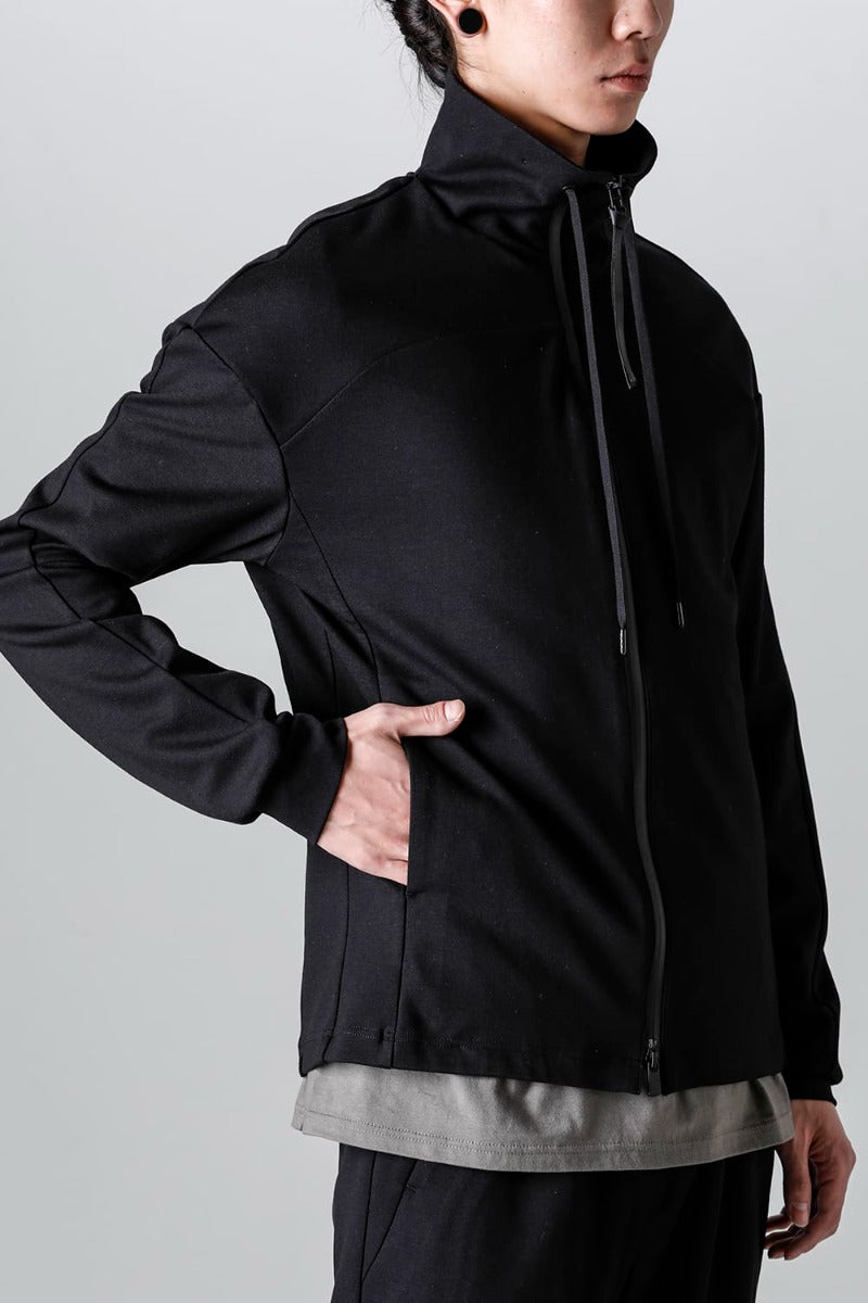 ハイネック トラックジャケット ストレッチ ヴィスコース