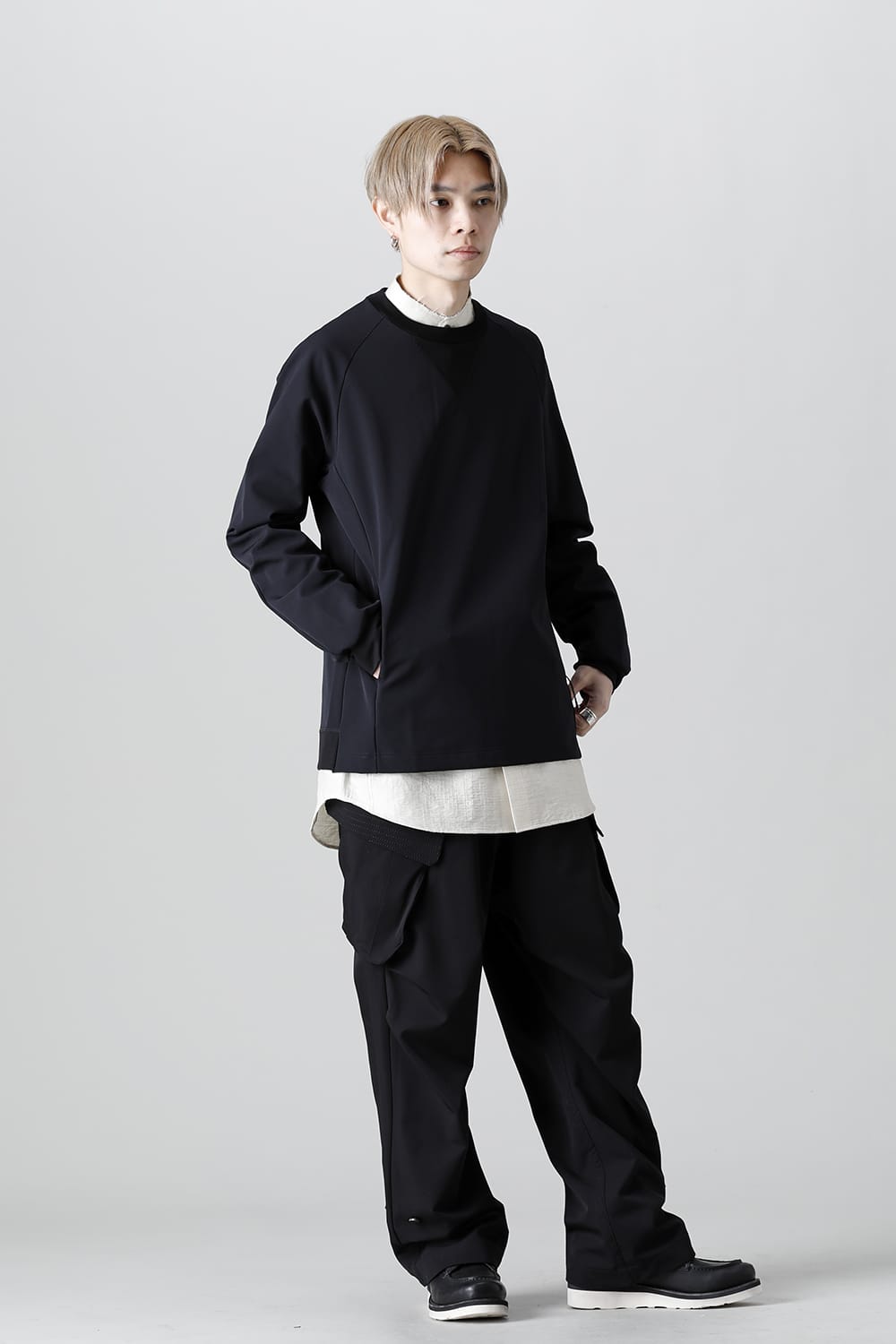 Long sleeve merino wool jersey bonding