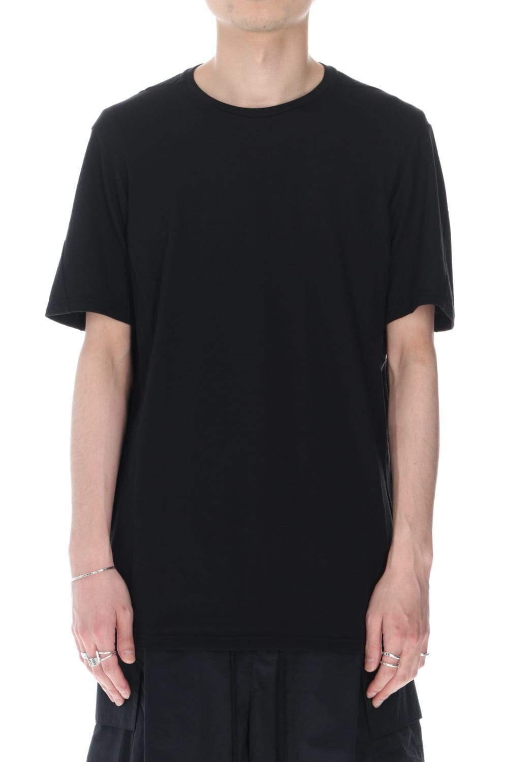 Short sleeve cotton / silk jersey Black