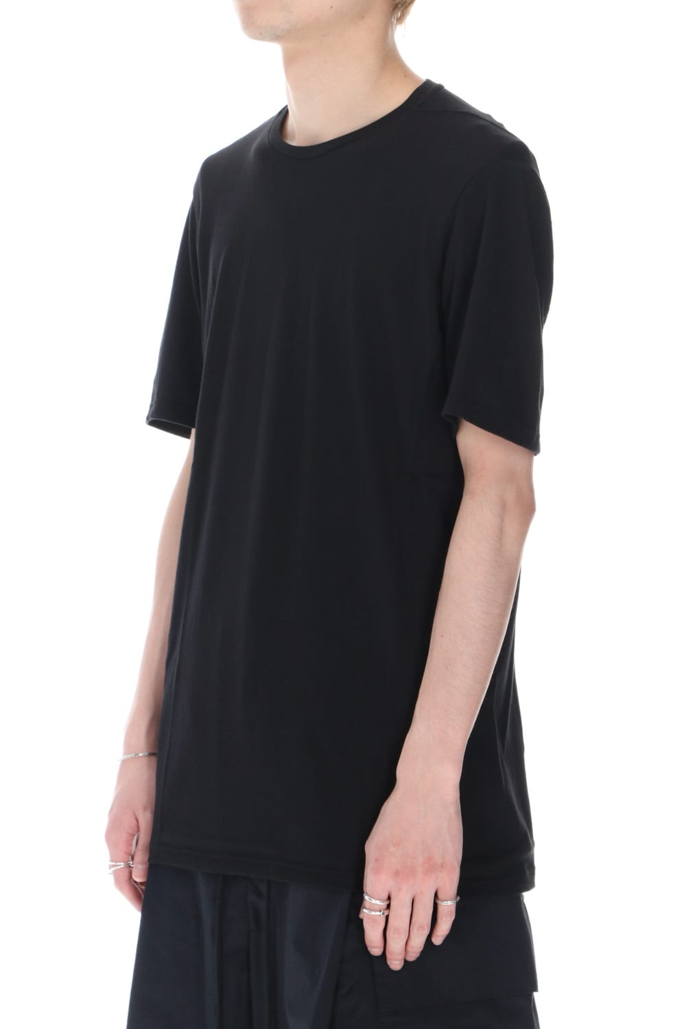 Short sleeve cotton / silk jersey Black