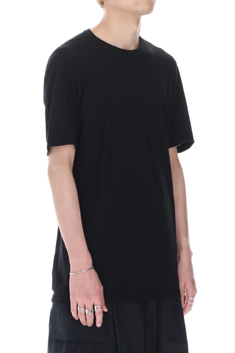 Short sleeve cotton / silk jersey Black