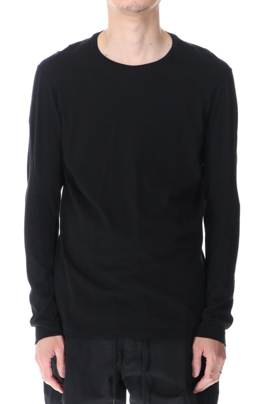Long sleeve cotton / silk jersey Black