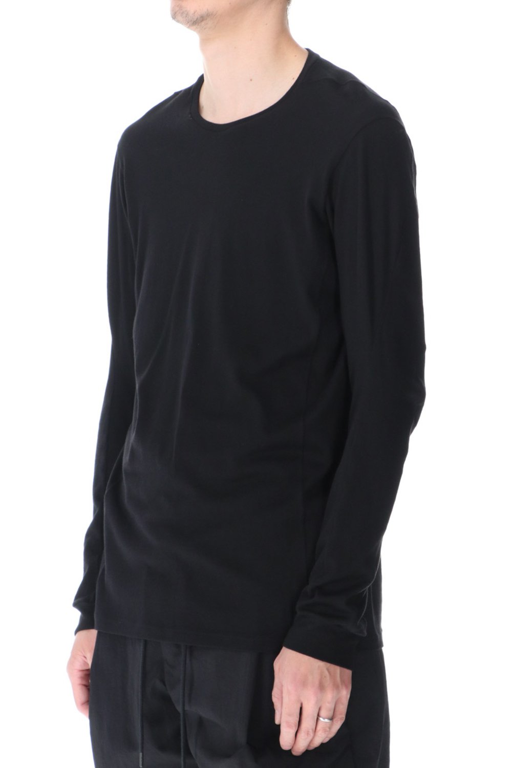 Long sleeve cotton / silk jersey Black
