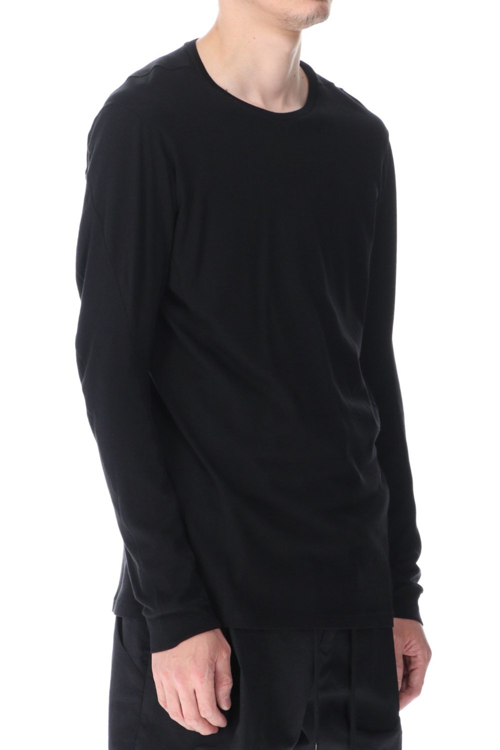 Long sleeve cotton / silk jersey Black