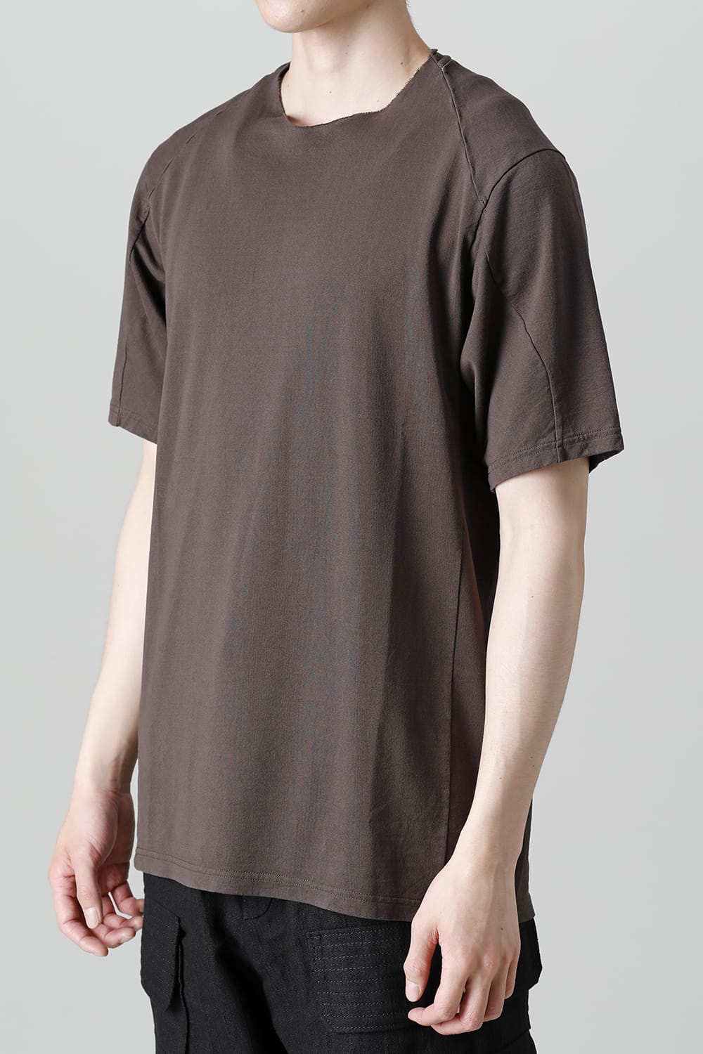 Short sleeve japanese paper jersey charcoal dyed  Charcoal